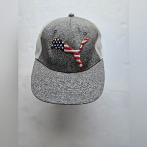 Puma Gray Cap with American Flag Logo, Size L